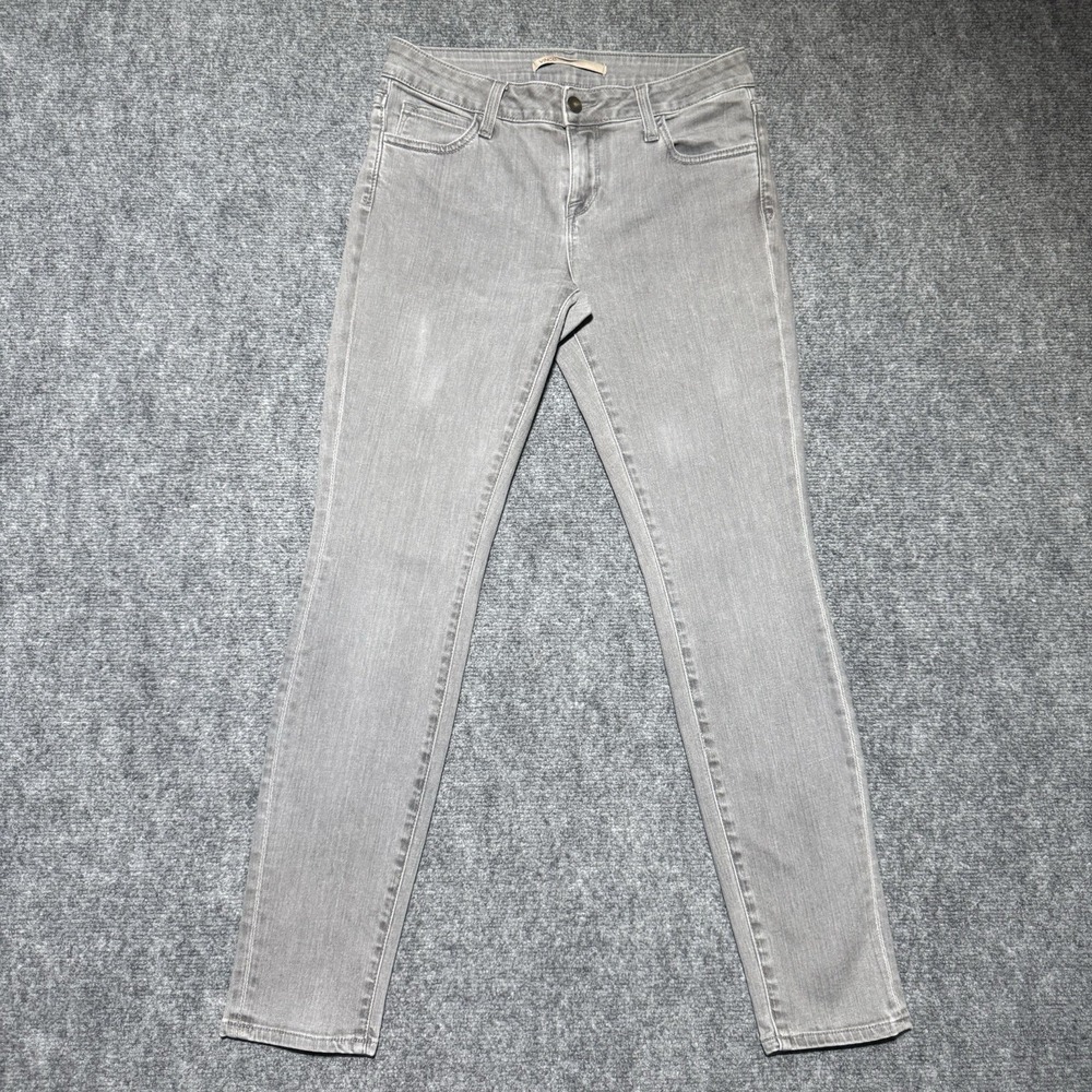 Vince Wax Crop Skirt Jeans Gray Button Low Rise‎ Women Sz 27 Ankle Skinny ~28x28